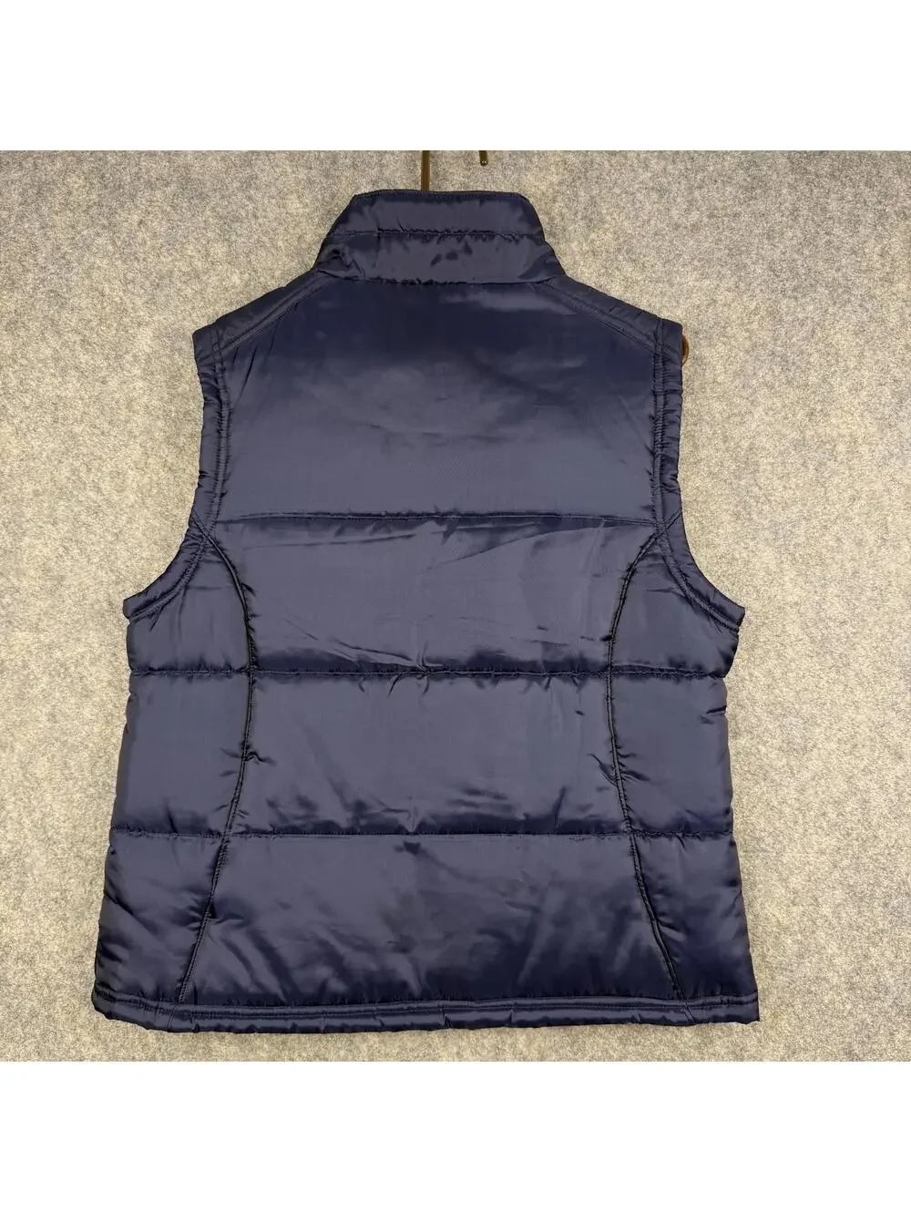Illinois Illini Women’s Quilted Vest Navy Blue Orange White Size XL EUC 655